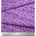 thumbnail image 2 of Soimoi Tissu Satin Modal Violet Fleur Artistique Imprimé 1 Yard 42 Pouces de Large, 2 of 3