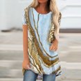 thumbnail image 2 of Elegante blusa de manga corta con cuello redondo y manga abullonada para mujer OAVQHLG3B Store  lin121212, 2 of 4