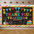 thumbnail image 2 of Colorful Educational Banner Thank You Teacher Polyester Material Classroom Decor for Teacher Appreciation School Event Indoor Decoration, 2 of 7