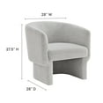thumbnail image 3 of Accent Chair, White, Fabric, Living Room Lounge Cafe Lobby Hospitality Restaurant, Modern Contemporary, HB37600, 3 of 9