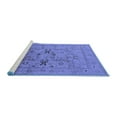 thumbnail image 2 of Ahgly Company Machine Washable Indoor Square Oriental Blue Traditional Area Rugs, 5' Square, 2 of 4