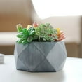 Efavormart 7" Small Gray Cement Succulent Planter Mini Modern Concrete ...