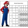 thumbnail image 2 of Adult Kids Super Mario Bros Luigi Cosplay Costume Outfit Fancy Dress Party Set, 2 of 2