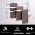 thumbnail image 3 of 3 Tier Bathroom Towel Rack Aluminum Bathroom Towel Rack Wall Mounted Towel Rack (White, 30cm), 3 of 4