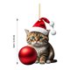 thumbnail image 3 of Colgante de gato para árbol de Navidad, acrílico 2D, adorno navideño colgante, divertido adorno navideño con gatos, adorno navideño, joyería para árbol de Navidad., 3 of 3