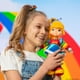thumbnail image 2 of Muñeca The Loyal Subjects Rainbow Brite de 30 cm con pegatina de 40 años, 2 of 3