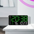 thumbnail image 3 of LED Digital Wall Clock with Calendar, Alarm & Temperature Display for Home Office Bedroom Living Room, Tabletop or Wall Mount, 1 Pack, 3 of 5