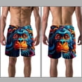 thumbnail image 3 of luoweisi Men's Beach Shorts Quick Dry Swim Trunks with Mesh Lining Monkey L, 3 of 5