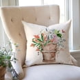 thumbnail image 4 of Wildflower Spring Throw Pillow Covers 18x18 Inch Outdoor Spring Summer Decor Farmhouse Decorative Throw Pillows Cases Decorations for Home Couch Sofa Living Room Porch, 4 of 6