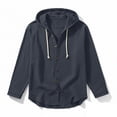 thumbnail image 4 of RXMEKW Solid Color Hooded Cardigan for Men with Button Front and Long Sleeves, 4 of 8