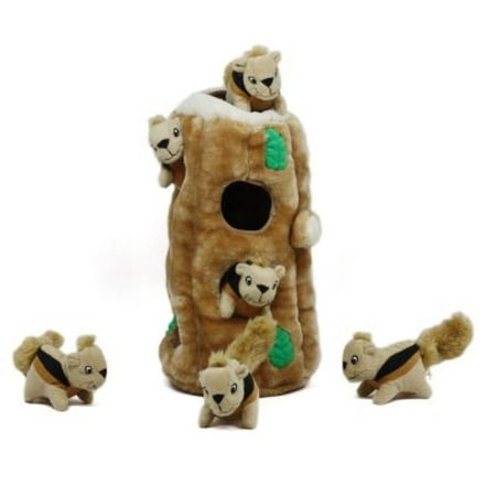 Hide a Squirrel Fun Hide and Seek Interactive Puzzle Plush Dog Toy by Outward Hound, 7 Piece,