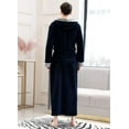 thumbnail image 2 of Artfasion Mens Long Bathrobe with Hood Warm Soft Shawl Collar Plush Spa Robe, 2 of 6