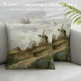 thumbnail image 3 of Orinice Windmill Graphic Decorative Cotton Linen Cushion Cover with Zipper Closure for Home Couch Sofa, Printed on Both Sides, 1PC 24x24in, 3 of 5