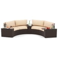 thumbnail image 2 of Costway 5 PCS Patio Furniture Set with Tempered Glass Top Side Tables Back & Seat Cushions, 2 of 10