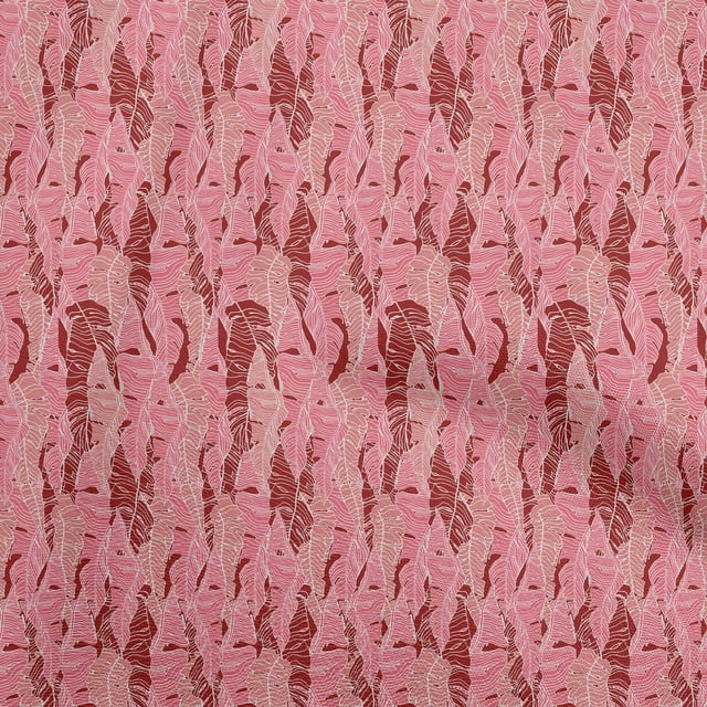 oneOone Cotton Poplin Light Pink Fabric Tropical Fabric For Sewing Printed Craft Fabric By The Yard 56 Inch Wide