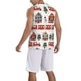 thumbnail image 2 of Naloa Christmas Houses Basketball Jersey Reversible Men's Mesh Athletic Sports Shirts Training Practice S-4XLLarge, 2 of 6