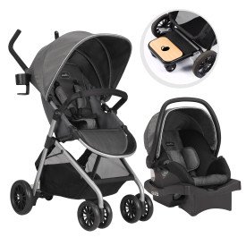 Evenflo Sibby Travel System w/ LiteMax Infant Car Seat, Highline (Best Infant Car Seat Travel System)