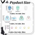 thumbnail image 2 of 6 Pcs Knitting Needle Stoppers 30 Pcs Knitting Stitch Marker Rings Ghost Skull Point Protectors Stoppers Silicone Stitch Stoppers Knitting Supplies Accessories for DIY Crafts, 2 of 6