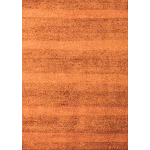 Ahgly Company Indoor Rectangle Abstract Orange Modern Area Rugs, 5' x 8'