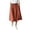 Vermilion, variant on Women's Cotton Linen Midi Skirts Elastic Waist Front Button Solid Color A-Line Skirts Loose Causal Going Out Skirts with Pockets, 2XL