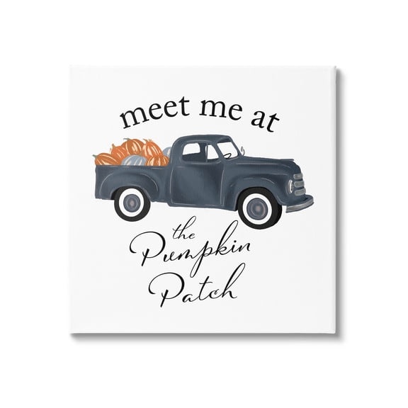 Stupell Industries Meet Me At Pumpkin Patch Truck Graphic Art Gallery Wrapped Canvas Print Wall Art, Design by The Saturday Evening Post