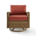 thumbnail image 3 of Crosley Furniture Bradenton Fabric Outdoor Swivel Rocker Chair in Red, 3 of 12