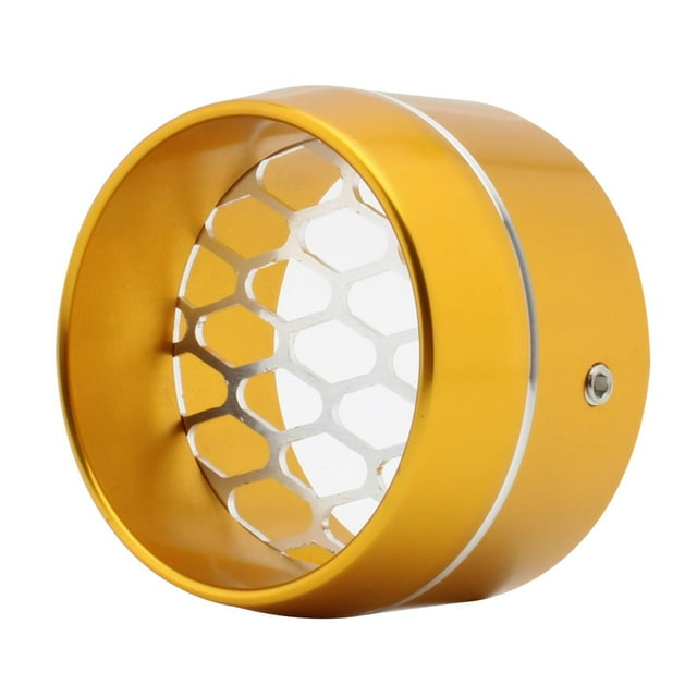 DYNWAVECA Motorcycle Aluminum High Intake Filter Mesh Cover for Pure Racer , Yellow, 62 x 46mm