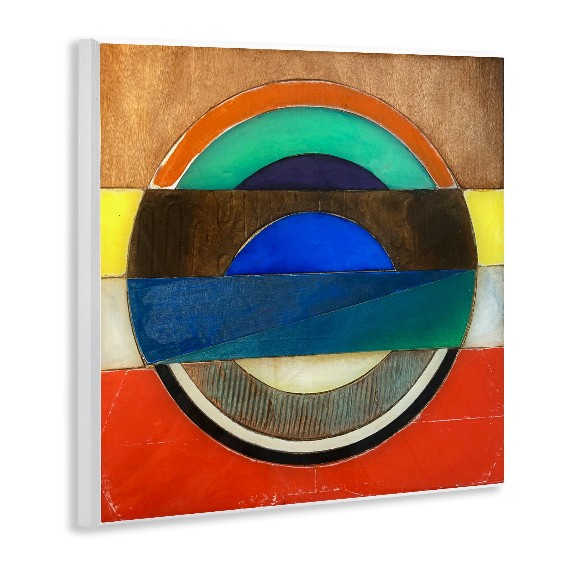 Stupell Industries Bisected Circle Structure Wall Plaque Art, design by Matthew Finger
