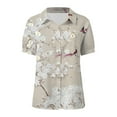 thumbnail image 4 of Chemise Décontractée pour Femmes avec Col à Revers et Imprimé Aquarelle pour Printemps Été Mode Quotidienne, 4 of 5