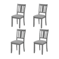 thumbnail image 4 of Hassch 4 Pack Wood Dining Chairs with Padded Seat, Modern Kitchen Side Chair, Upholstered Linen Fabric Armless Chair, Easy Assembly, Gray, 4 of 8