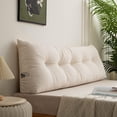 thumbnail image 2 of WMGHA Large White Headboard Pillow Triangular Twin, Soft Wedge Pillow Headboard Positioning Support Reading Backrest Pillow for Day Bunk Backrest Support, 4 Sizes, 2 of 7