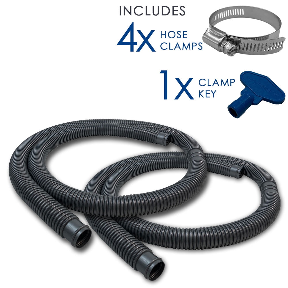 Puri Tech Durable Pool Filter Hose Above Ground 4 Hose Clamps 1.25