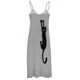 thumbnail image 5 of Vestido sin mangas con estampado de gato negro para mujer, elegante y holgado, traje de verano, 5 of 6