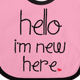 thumbnail image 4 of Inktastic Hello, I'm New Here. Boys or Girls Baby Bib, 4 of 4