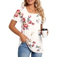 thumbnail image 2 of Camisetas informales de verano para mujer, cuello cuadrado, manga corta, túnica, blusas sueltas y cómodas OAVQHLG3B Store  lin121212, 2 of 4