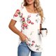 thumbnail image 2 of Camisetas informales de verano para mujer, cuello cuadrado, manga corta, túnica, blusas sueltas y cómodas OAVQHLG3B Store  lin121212, 2 of 4