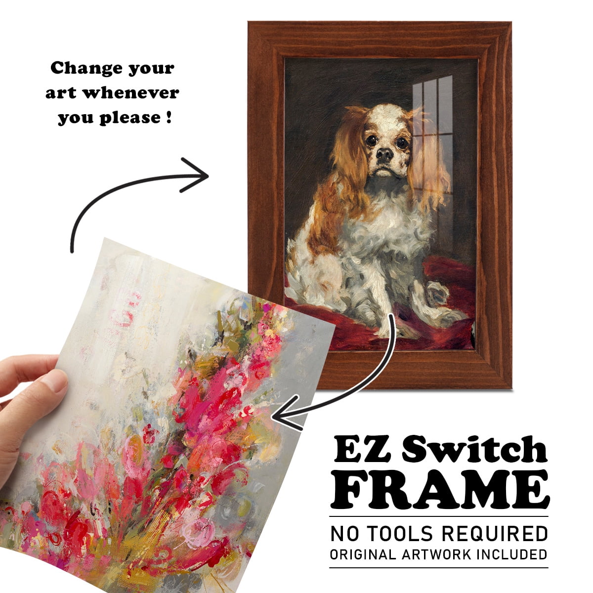 Flip Side - Framed Print w/glass - Chestnut