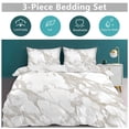 thumbnail image 5 of 3 Pcs Soft Bedding Set, Includes 1 Duvet Cover with Zipper And 2 Pillow Shams,Marble Texture Full(79"×90"), 5 of 8