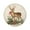 Christmas Deer with Greenery, variant on 15.4" Round Placemat Set of 1 Polyester Fabric Place Mats Non-Slip Dining Kitchen Table Mats for Kitchen Party Decor Cute Hedgehog in Hat