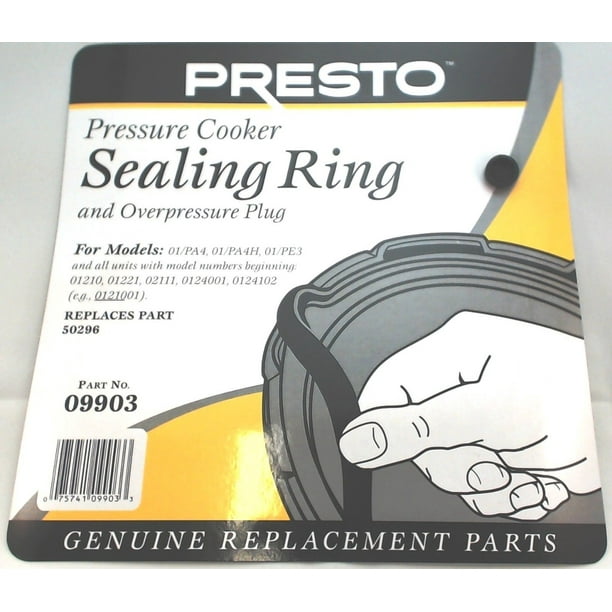 09903, Pressure Cooker Sealing Gasket Ring Fits Presto 01/PE3 Models