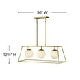 thumbnail image 5 of 3 Light Linear Chandelier in Transitional-Mid-Century Modern-Scandinavian Style 36 inches Wide By 12.75 inches High-Black Finish Bailey Street Home, 5 of 5
