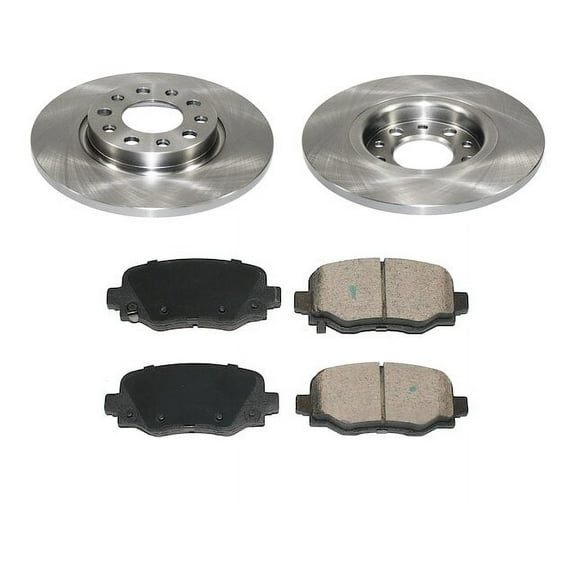 Rear Brake Pad and Rotor Kit - Compatible with 2015 - 2017 Chrysler 200 2016