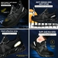 thumbnail image 4 of AUXDIQ Men Women Safety Shoes Steel Toe Cap Lightweight Work Trainers Sneakers Construction Industrial, 4 of 6