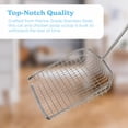 thumbnail image 6 of Sand Dipper Big 6" Square long handle cat litter scooper - Stainless Steel Metal Wide kitty and chicken poop scooper (Scoop), 6 of 6