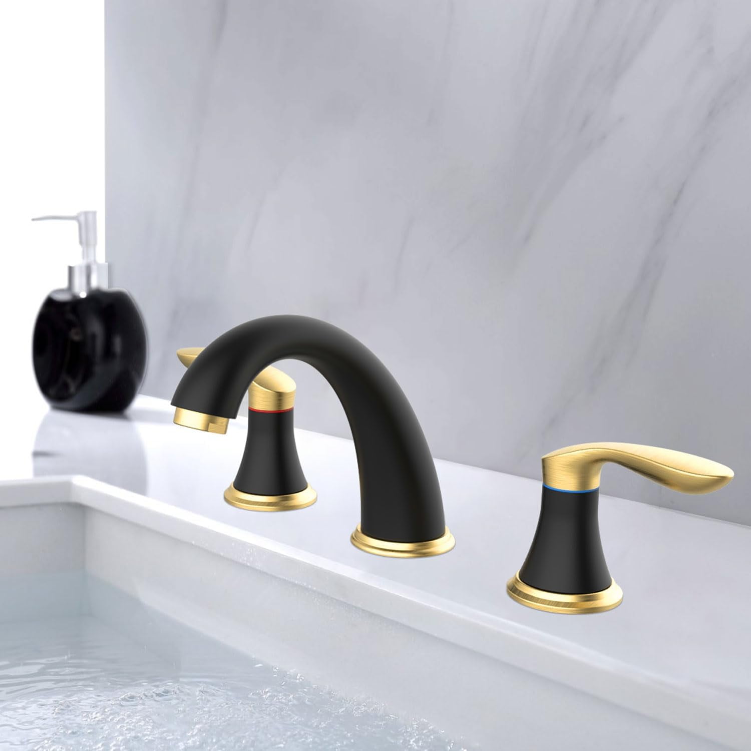 Bathroom Faucets for Sink 3 Hole, with Pop-up Drain and Supply Lines, for Vanity RV Farmhouse Sink