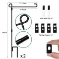 thumbnail image 4 of Garden Flag Stand, Remiawy 2 Pack Metal Garden Flag Pole Holder 36 inch Tall Fit for 12x18 Yard Small Flag Decor with Anti-Wind Clip and Spring Stoppers for Outdoor Garden Lawn, 4 of 7
