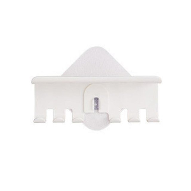 Soporte para cepillo de dientes Adhesivo de pared Juego de cepillos de dientes para baño Soporte de pared para pasta de dientes Almacenamiento blanco, blanco