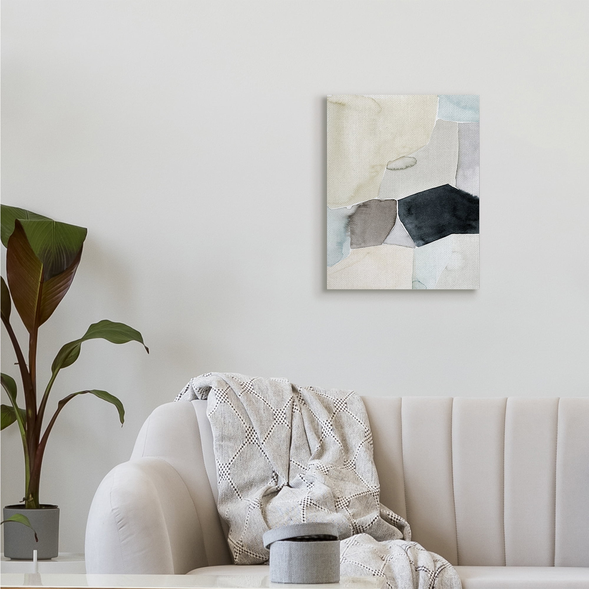 Stupell Industries Abstract Watercolor Shapes Green Blue Black,16 x 20,Designed by Grace Popp