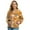 Orange-Floral, variant on DISNIMO Flower Printed Jackets for Women Zip Up Sweatshirts V Neck Outwear Long Sleeve Jackets for Fall Winter, S