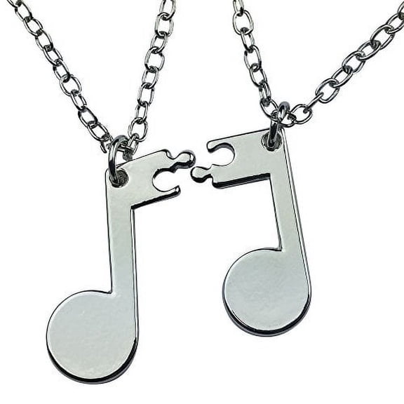 Art Attack BFF Music Note Necklace, Gift for Best Friends, Student Graduation, Jazz Rock Pop Marching Band Club